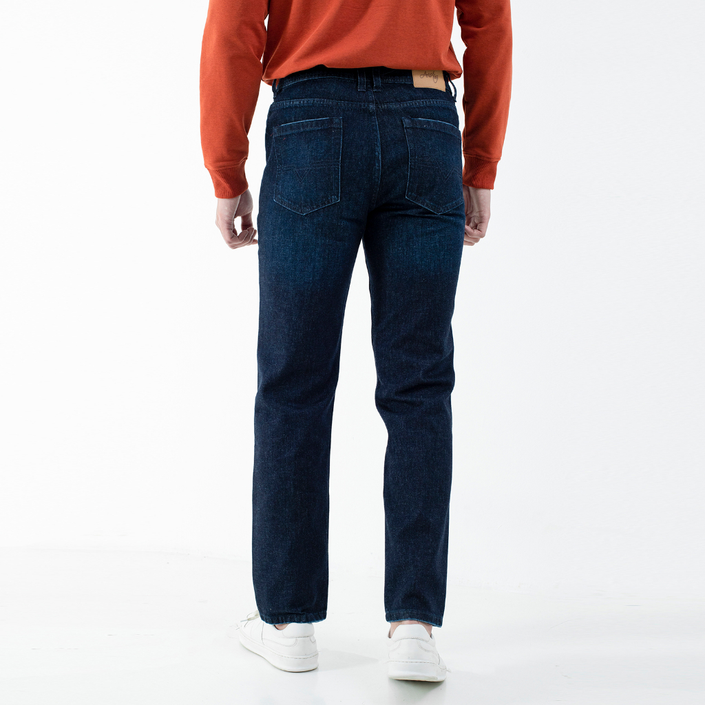 Quần jeans, quần bò  nam Aristino  100% cotton thấm hút  tốt dáng suông nhẹ AJN01601