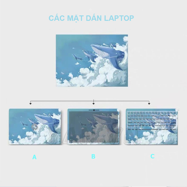 Skin Laptop Chống Trầy Mẫu Cute Dễ Thương - Skin Laptop Không Gây Nóng Asus Lenovo,..