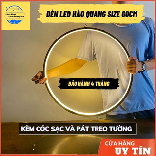 Vòng tròn đèn led SIZE 60cm trang trí tiểu cảnh, Vòng hào quang tôn dáng tượng, lũa, cây cảnh decor trang trí