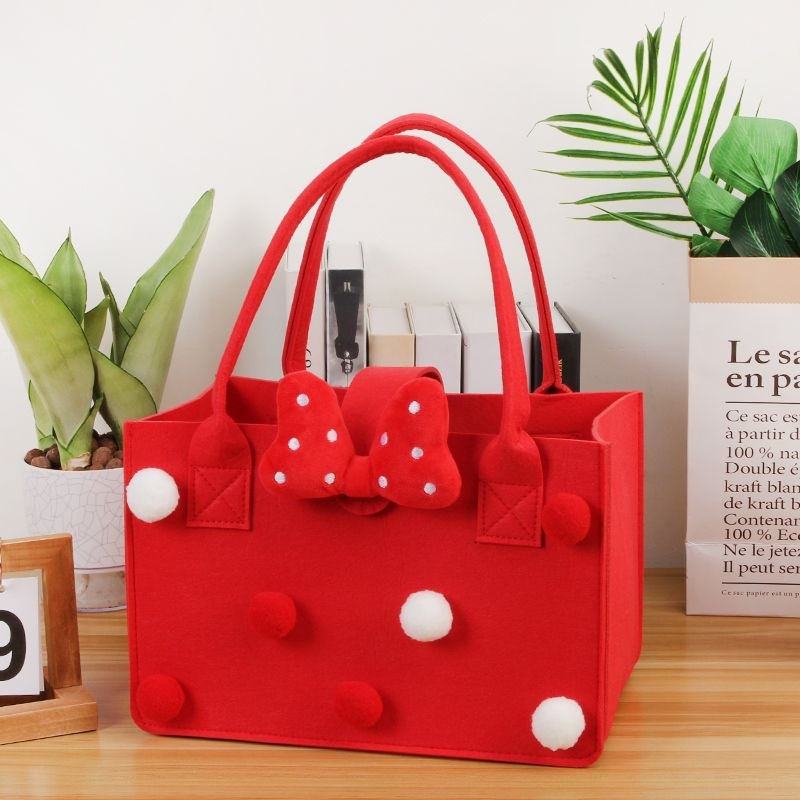 Túi Tote Nỉ Cute Nhân Vật Hoạt Hình 30x20x18cm