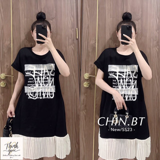 (BT) Váy cotton xuông chân dập ly