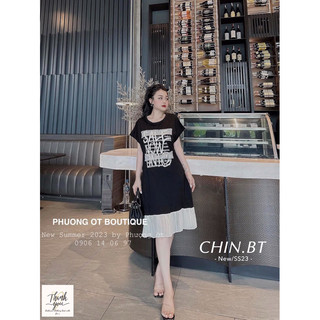 (BT) Váy cotton xuông chân dập ly