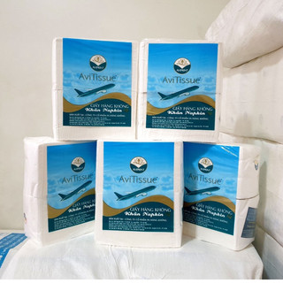 Giấy ăn hàng không, khăn giấy Napkin loại 1 dai, không dính, không nhão, túi 500g/1kg