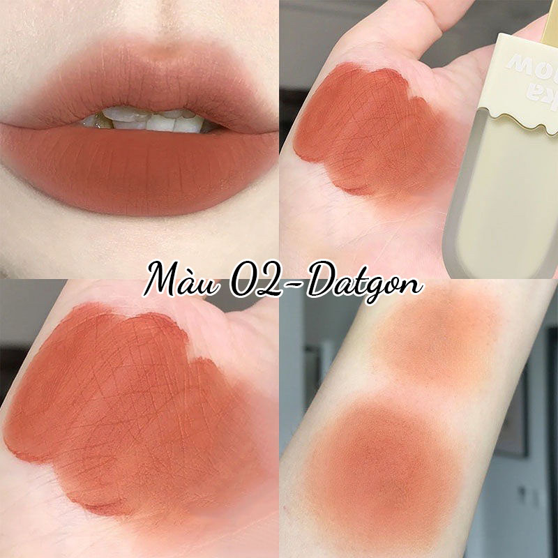 Son Kem Lì Kakashow Chống Dính Thiết Kế Hình Cây Kem Mềm Mịn Dễ Thương C179