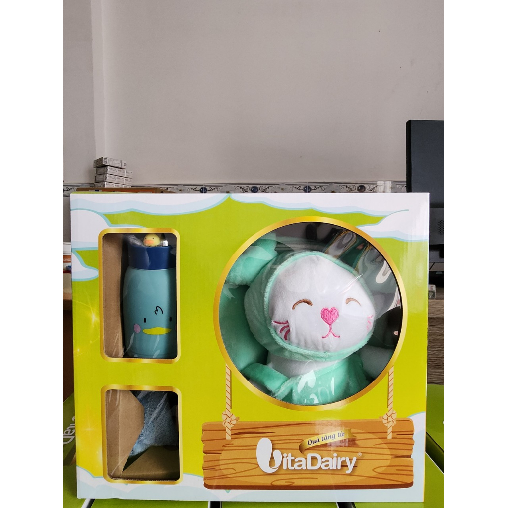 combo balo+ bình nước xinh cho bé hkm vitadairy