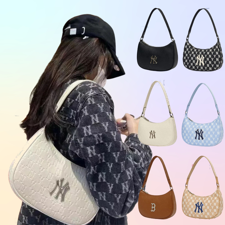 [HÀNG Likeauth]Túi MLB Kẹp Nách Da Monogram Neyork Yankee
