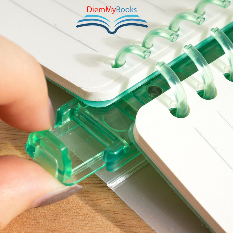 120 Trang- Sổ bìa còng kèm lõi Deli QHA560-gáy lò xo khổ A5 có file lá phân - Màu Pastel xinh xắn