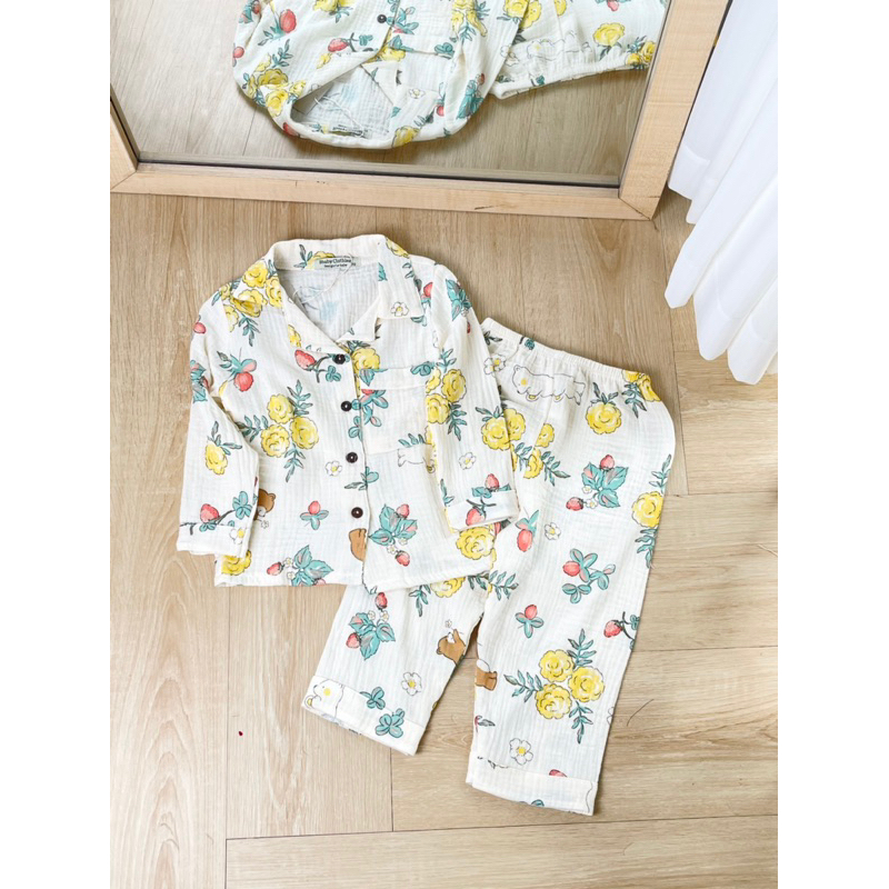 Đồ Bộ Pijama Cho Bé Trai, Bé Gái Vải Xô Muslin Cao Cấp