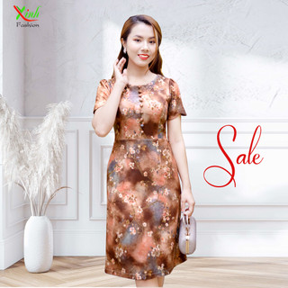 Đầm Suông Hoa 3D Trừu Tượng Hiện Đại DL852