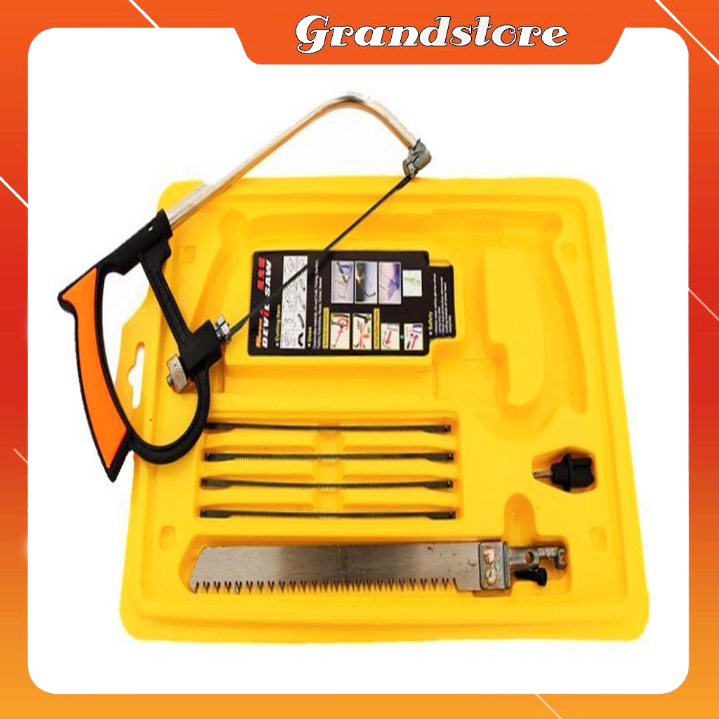 Bộ cưa mini cầm tay 6 lưỡi đa năng cưa gỗ, nhựa, sắt, lọng chỉ bàn, cắt tỉa cây, bộ lưỡi cưa tay nhỏ 6 trong 1 magic saw