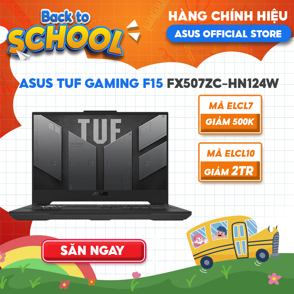 Laptop ASUS TUF Gaming F15 FX507ZC-HN124W i7-12700H | 8GB | 512GB | GeForce RTX™ 3050 4GB