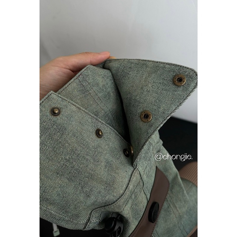 BỐT ĐÙI B130 DENIM ĐẾ RĂNG CƯA 5CM PHỐI NÂU ĐI ĐƯỢC 2 KIỂUNN