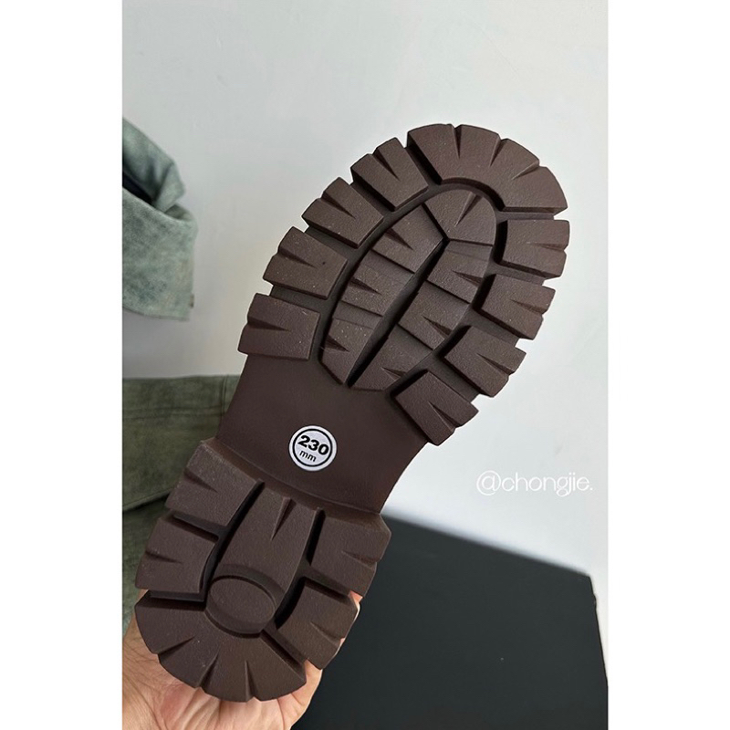 BỐT ĐÙI B130 DENIM ĐẾ RĂNG CƯA 5CM PHỐI NÂU ĐI ĐƯỢC 2 KIỂUNN