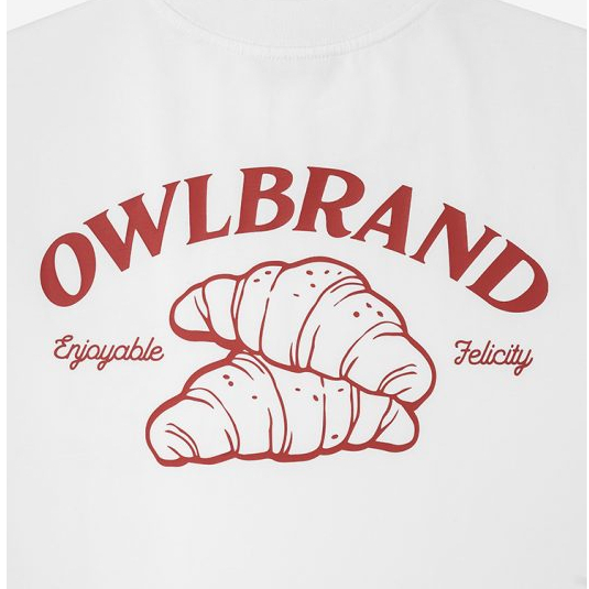 Áo thun Owlbrand Croissant /Trắng