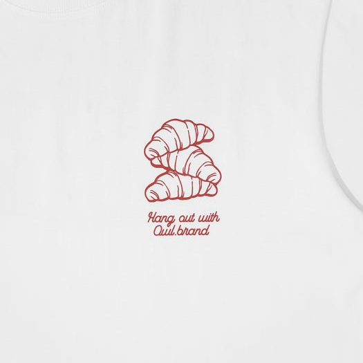 Áo thun Owlbrand Croissant /Trắng