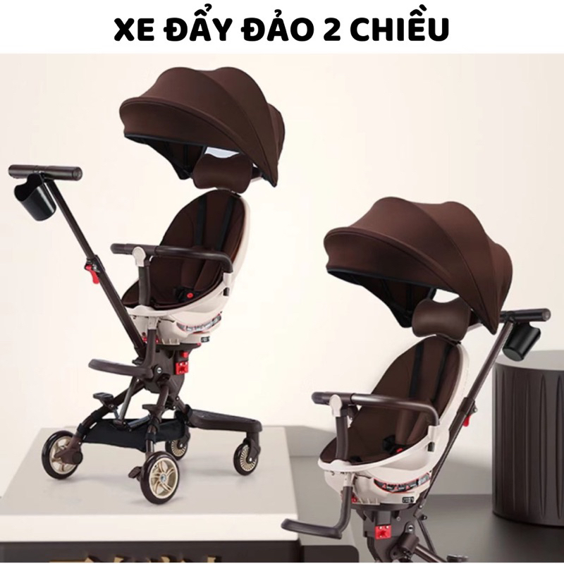 Xe đẩy v9 2023 có bàn ăn và nhạc 2 chiều dùng từ sơ sinh