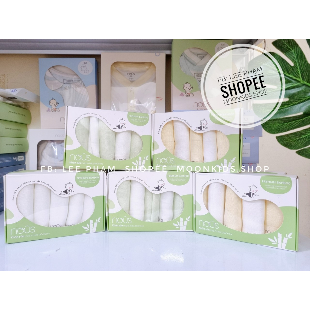 Nous- Set 5 khăn sữa Nous