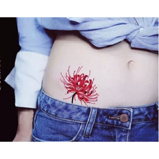 Hình xăm dán bỉ ngạn hoa tattoo 10x6cm