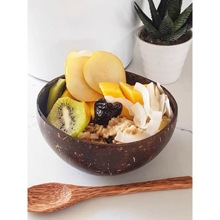 BỘ CHÉN GÁO DỪA  (11 -12cm)  + MUỖNG DỪA