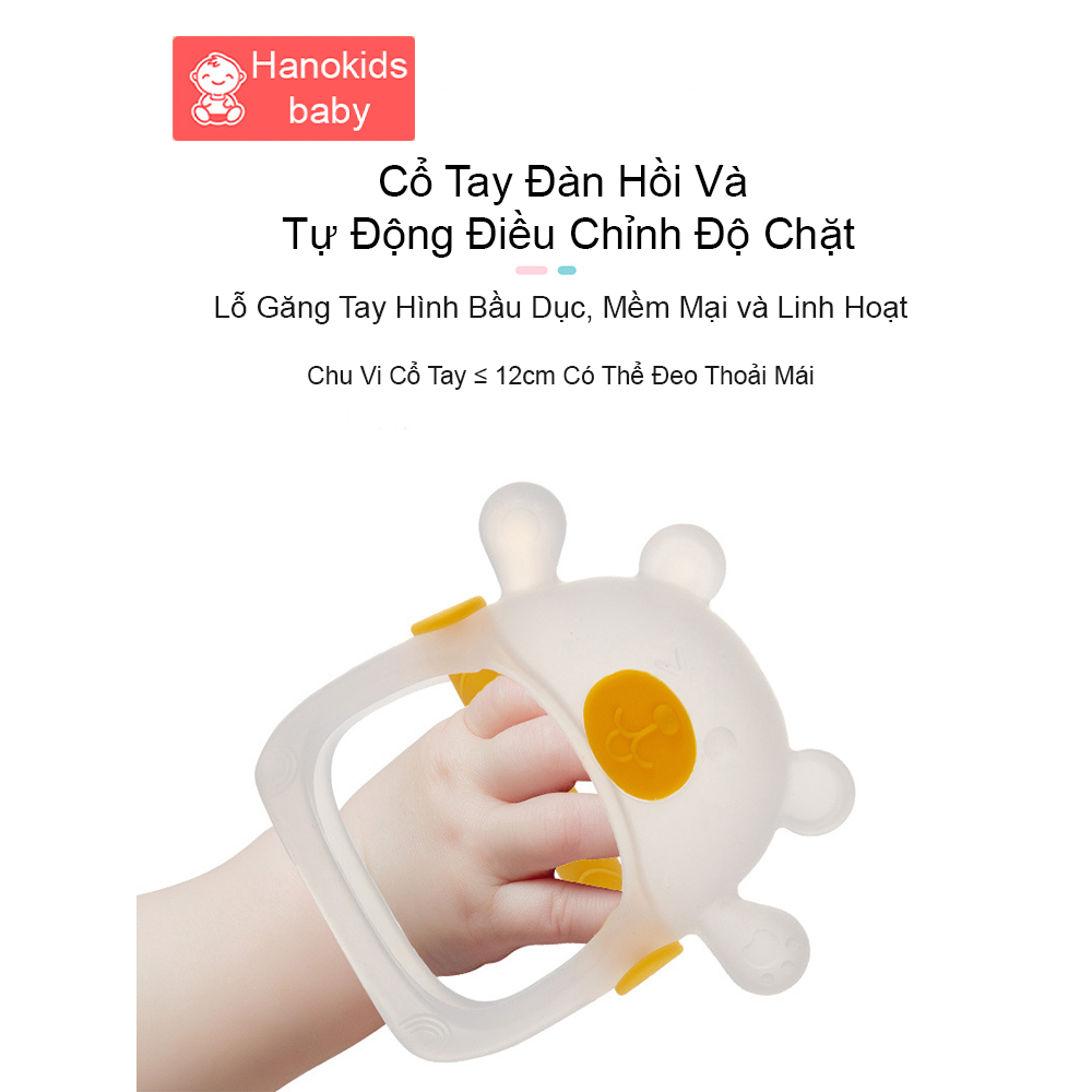 Gặm Nướu Cho Bé Sơ Sinh Silicon Cao Cấp Hình Gấu Cầm Tay – Hanokids Baby