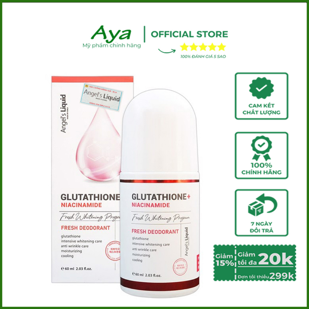 Lăn nách glutathione [ CHÍNH HÃNG], lăn khử mùi glutathione mờ thâm dưỡng trắng 60ml Koya1.official