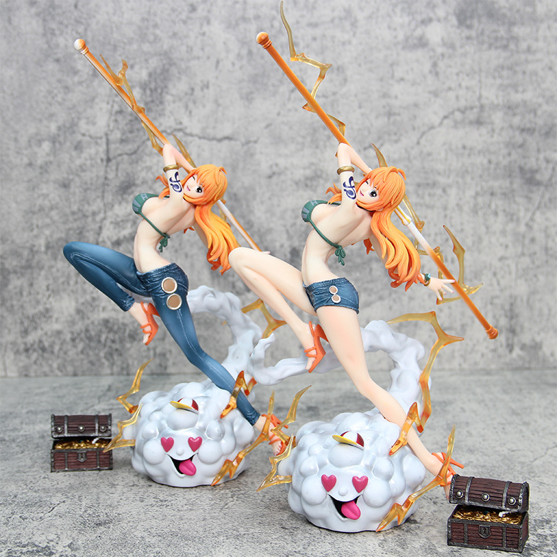 Mô hình Nami chiến đấu siêu đẹp, Cộng hưởng Zeus, cao 32 cm, có hộp màu - Mô hình One Piece