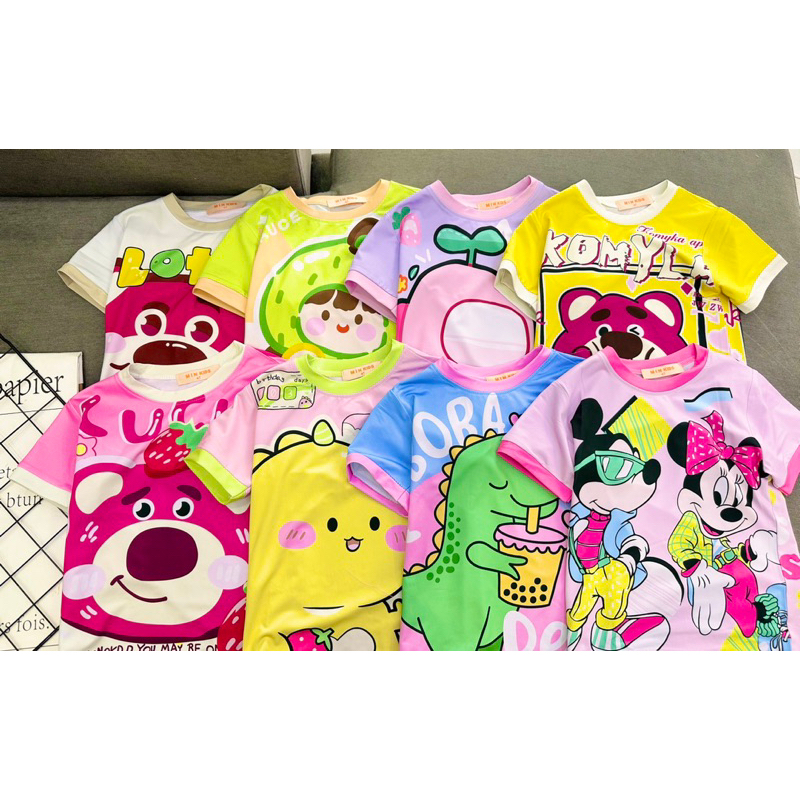 Đồ bộ Thun lạnh 3D bé trai - gái Size Nhí Đại từ 8-45kg