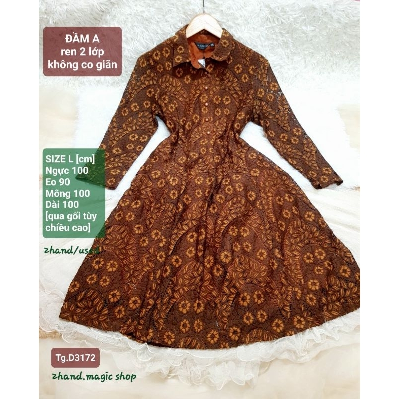 Đầm, Váy ren 2 lớp, dày dặn, mới 96%, 2hand/used, 3121, 3162