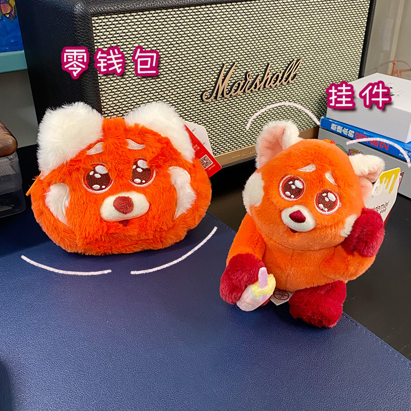 Ví đựng tiền - treo balo Red Turing Panda 11cm