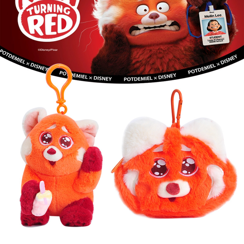 Ví đựng tiền - treo balo Red Turing Panda 11cm