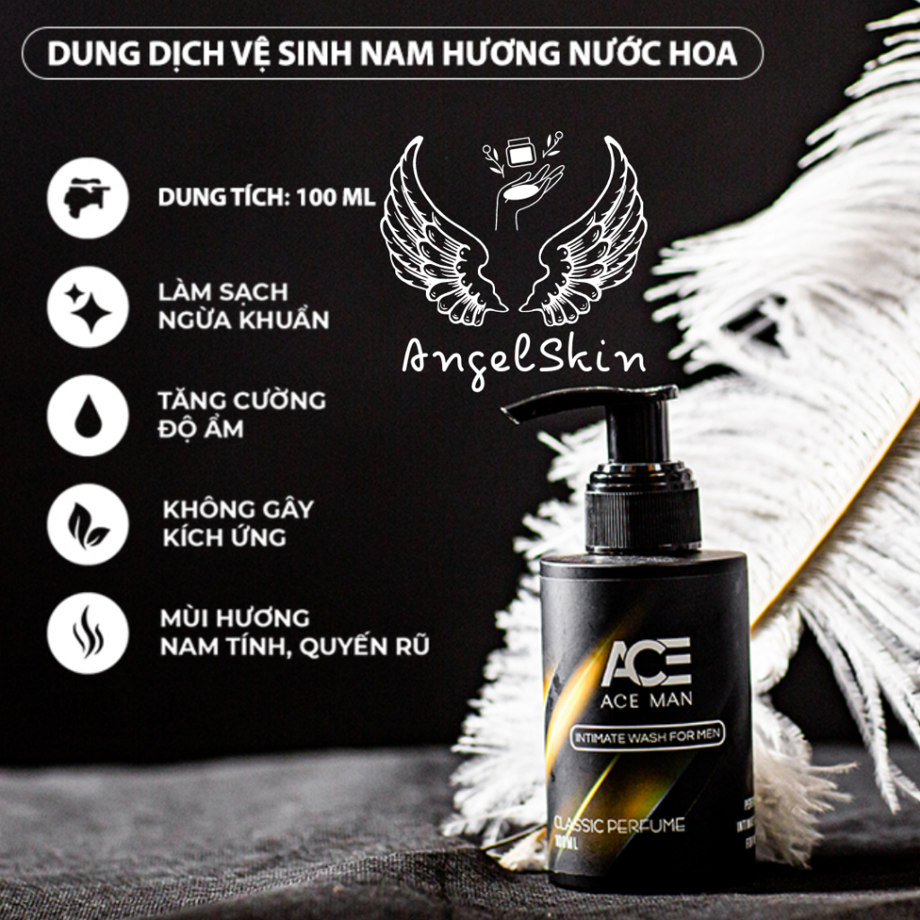 Dung dịch vệ sinh nam ACEMAN SPORT Hương Nước Hoa, Làm Sạch Nhẹ Nhàng, Khử Mùi, Ngăn Ngừa Nấm Ngứa Lọ 100ml