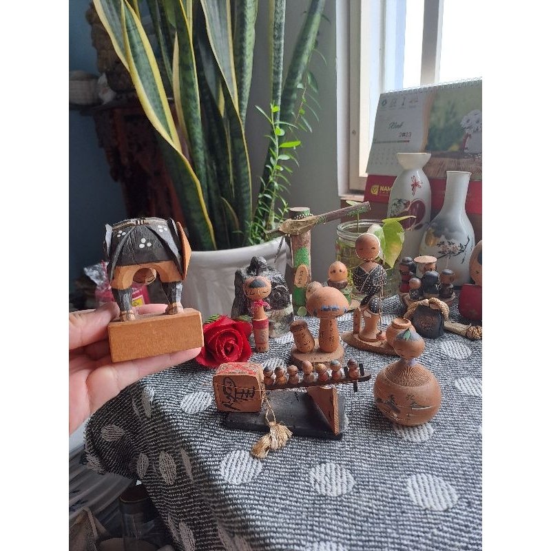 Búp bê gỗ nhật bản, búp bê Kokeishi 2hand đủ size
