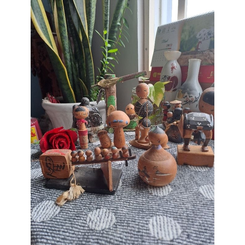 Búp bê gỗ nhật bản, búp bê Kokeishi 2hand đủ size