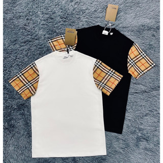 Áo T-shirt Burberry check tay kẻ LA on web