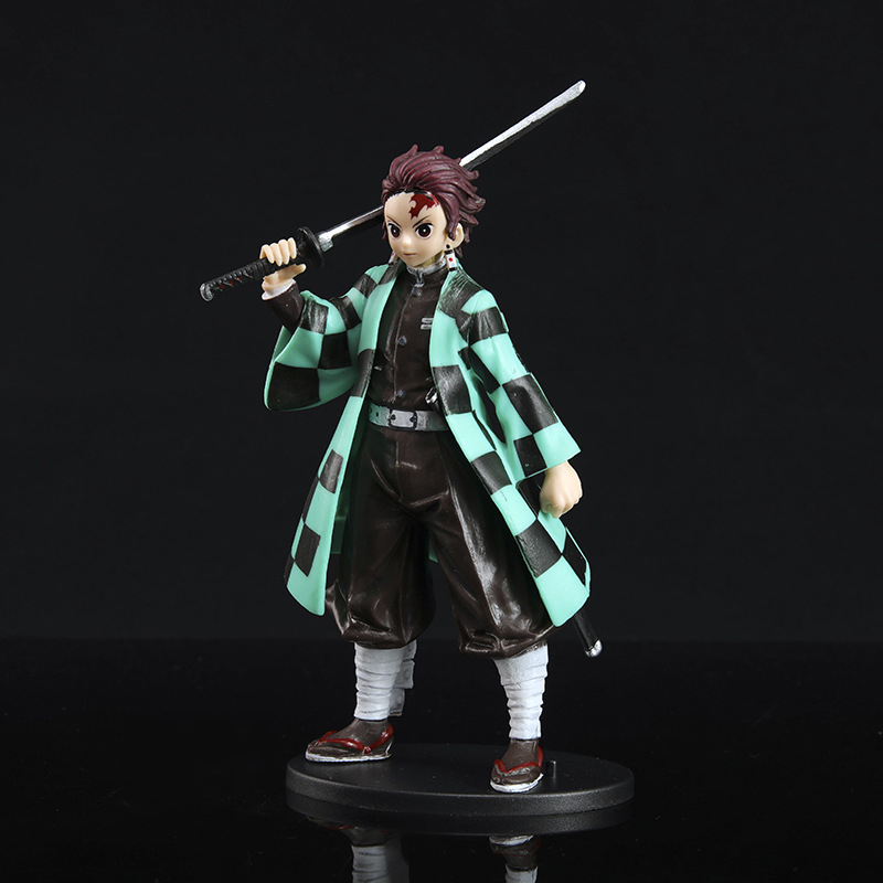 Mô hình nhật vật Kimetsu No Yaiba 15cm Tanjiro Zenitsu Nezuko Inosuke Thủy trụ Viêm trụ và các nhân vật khác trang trí