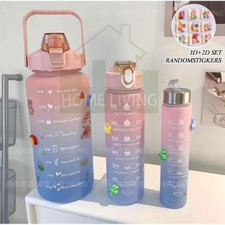 Bình thuỷ tinh màu Dung Tích 450ml Hello Master / Bình Đựng Nước Có Dây Xách
