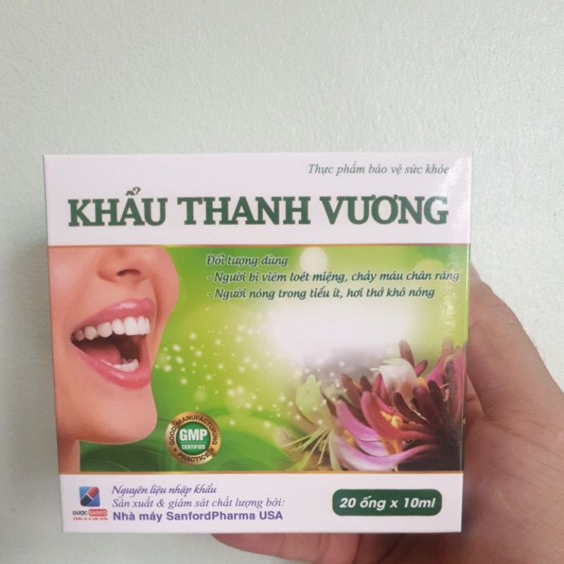Siro KHẨU THANH VƯƠNG, hỗ trợ thanh nhiệt giải độc, giúpgiảm loét miệng, nhiệt miệng, chảy m.áu chân răng, chảy m.áu cam