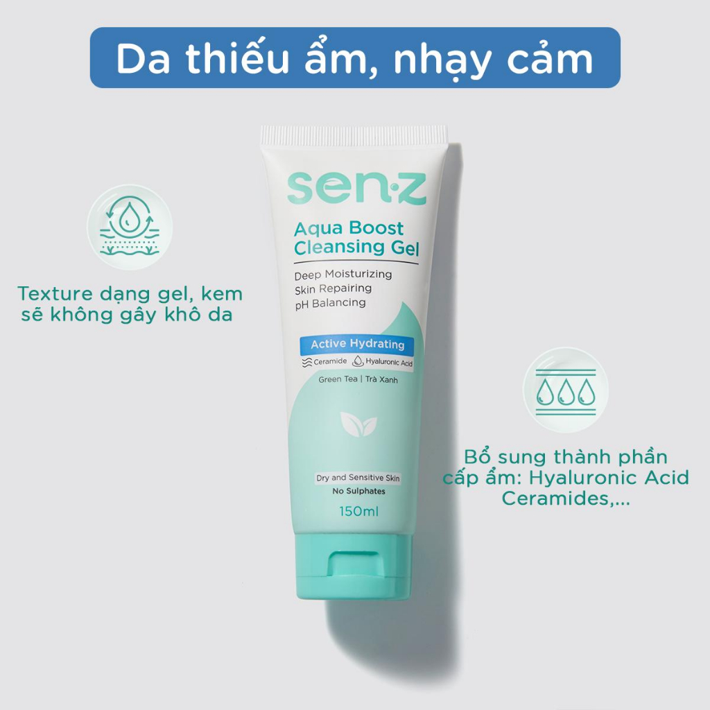 Bộ đôi travelsize SENZ trà xanh - sữa rửa mặt 30ml + nước tẩy trang 50ml