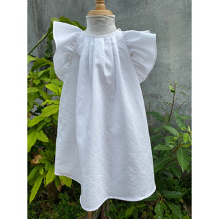 Đầm linen tưng trắng cho bé