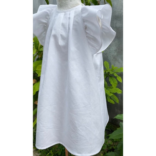 Đầm linen tưng trắng cho bé