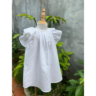 Đầm linen tưng trắng cho bé