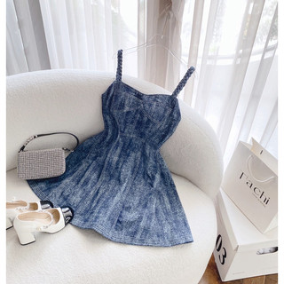ĐẦM JEANS HAI DÂY