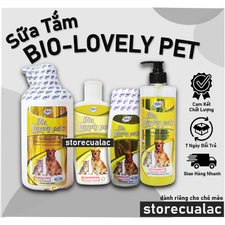 BIO LOVELY PETS - Sữa tắm chống rụng lông, khử mùi hôi, chống khô da chó mèo