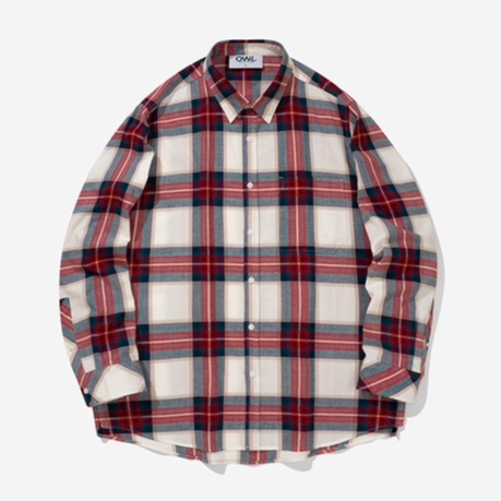 Áo sơmi nam Owlbrand Flannel/ Đỏ