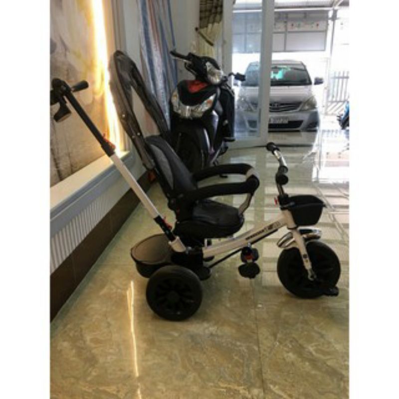 Xe đạp 3 bánh cán đẩy yên xoay chiều cao cấp vừa làm xe đẩy vừa làm xe đạp cho bé