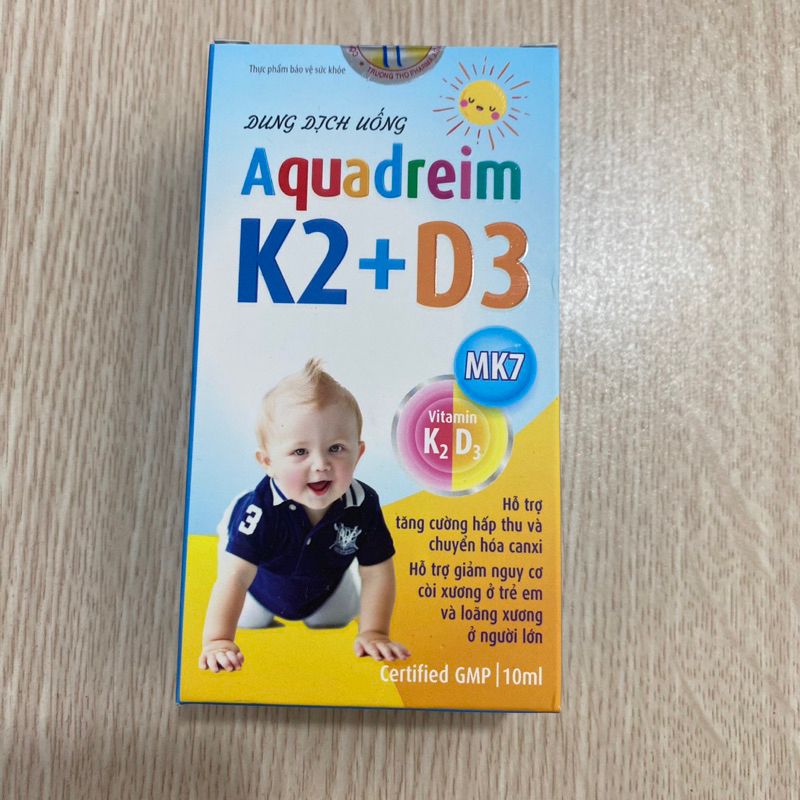 Vitamin D3 K2 MK7 - BLUEVIT D3 K2 dạng giọt bổ sung canxi D3 40.000 IU cho trẻ từ 1 tuổi - Chai 10ml