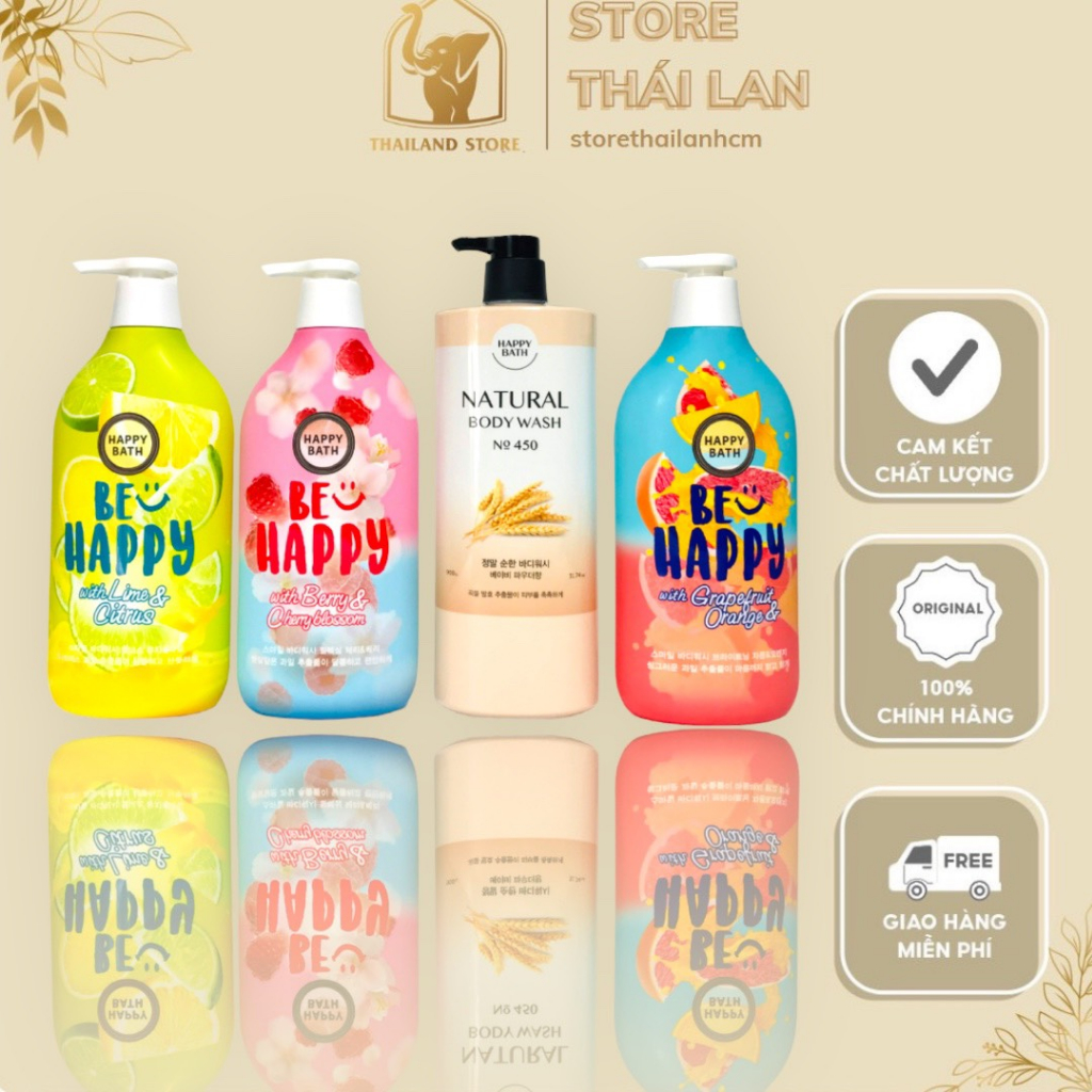 Sữa tắm Cao cấp Happy Bath Hàn Quốc 900ml - Mang lại sự tươi trẻ mát dịu cho làn da