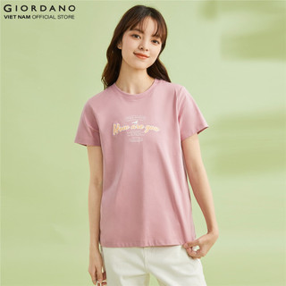 Áo thun nữ ngắn tay in hình printed tee giordano 05393212