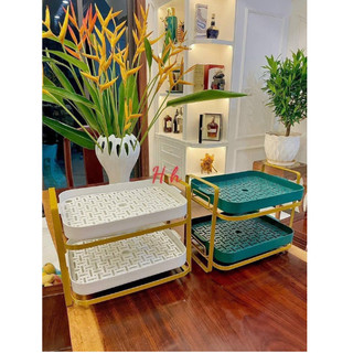 [FREESHIP] KỆ 2 TẦNG - KHAY ÚP BÌNH, LY, ẤM TRÀ ECOCO ĐA NĂNG