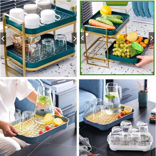 [FREESHIP] KỆ 2 TẦNG - KHAY ÚP BÌNH, LY, ẤM TRÀ ECOCO ĐA NĂNG
